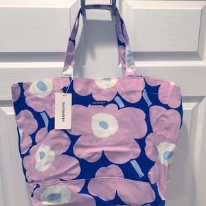 Marimekko Purple/Lilac/Navy Flower Shoulder Bag